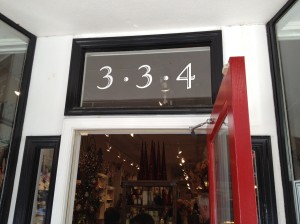 White address decal with dots